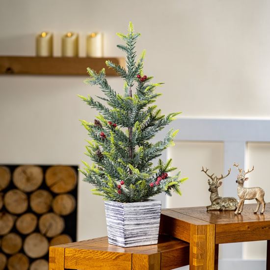 Premier-PE-Tree-With-Cones--Berries-Wooden-Pot