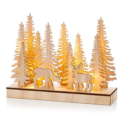 Premier-Lit-Wooden-Forest-With-Deers