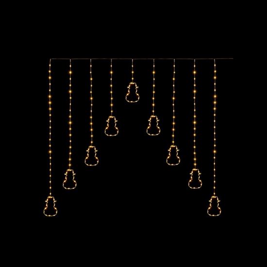 Premier-FlexiBrights-Snowman-V-Curtain-258-LEDs--Warm-White