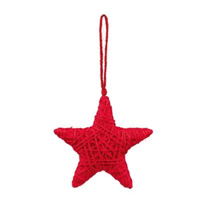 Premier-Red-Jute-Star-Hanging-Decoration