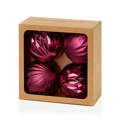 Premier-4-Piece-Raspberry-Geo-Balls