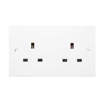 Securlec-2-Gang-Unswitched-Socket