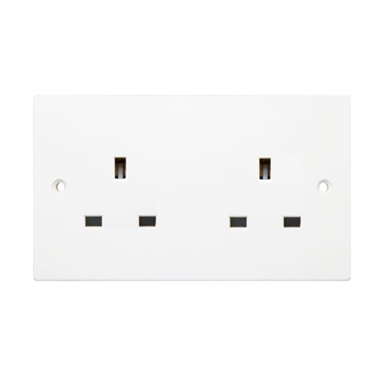 Securlec-2-Gang-Unswitched-Socket