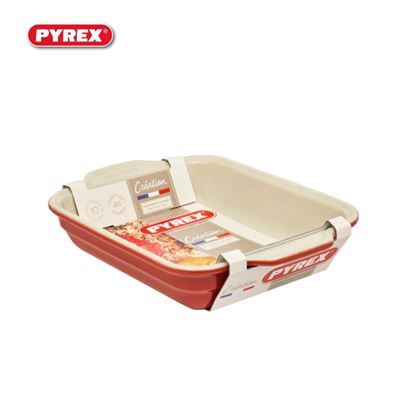 Pyrex-Rectangular-Roaster-Red-Blush