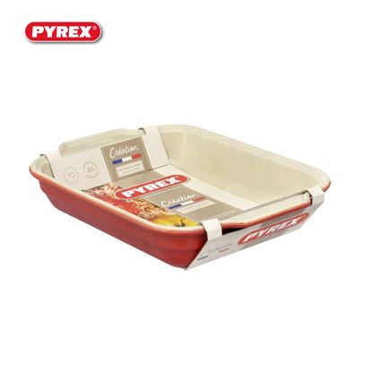 Pyrex-Rectangular-Roaster-Red-Blush