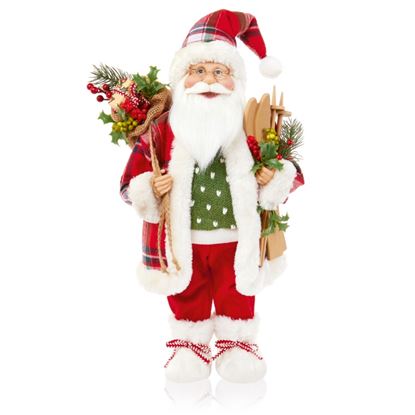 Premier-Red-Tartan-Santa-With-Floristry