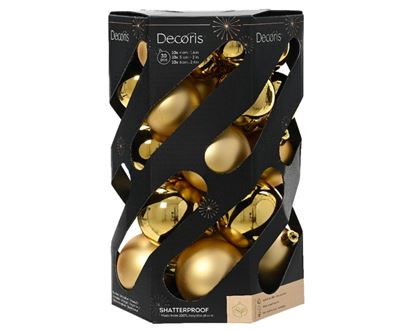 Kaemingk-Baubles-Polystyrene-Light-Gold-Pack-30