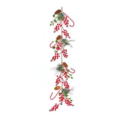 Premier-Candy-Cane-Berry-Garland