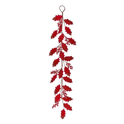 Premier-Red-Holly--Berry-Velvet-Garland