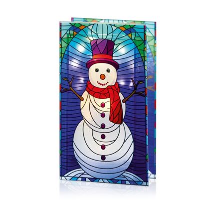 Premier-Battery-Operated-Lit-Snowman-Glass-Table-Top-50-Warm-White-LEDs