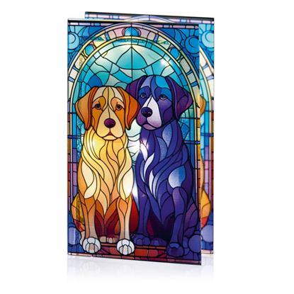 Premier-Battery-Operated-Lit-Golden-Retriever-Glass-Table-Top-50-Warm-White-LEDs