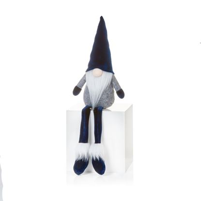 Premier-Sitting-Blue-Velvet-Gonk-With-Dangle-Legs