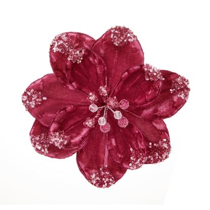 Premier-Plum-Berry-Magnolia-With-Sequins-Clip-On