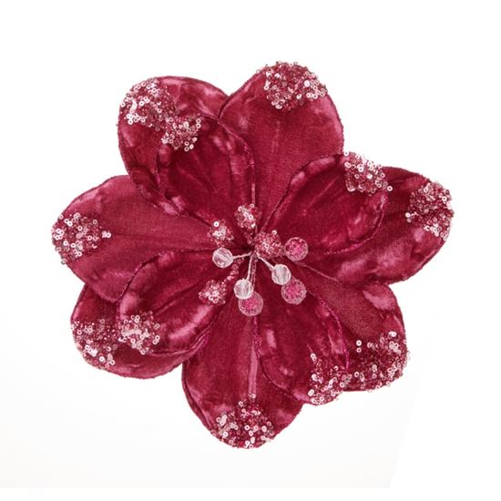 Premier-Plum-Berry-Magnolia-With-Sequins-Clip-On