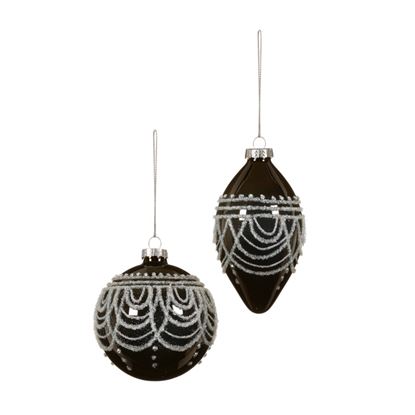 Premier-Shiny-Black-Silver-Bead-Ball-or-Drop