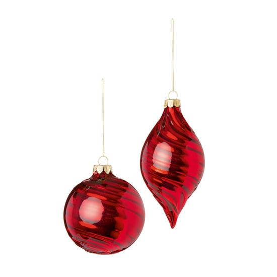 Premier-Shiny-Red-Swirl-Glass-Ball---Drop