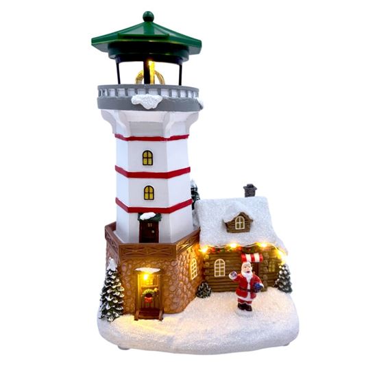 Premier-Battery-Operated-Lit-Animated-Musical-Lighthouse