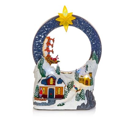 Premier-Battery-Operated-Lit-Village-With-Looping-Santa-Sleigh