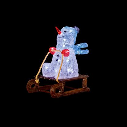 Premier-Lit-Snowman-On-Sleigh-30-LED