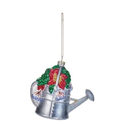 Premier-Glass-Water-Can-With-Flowers-Hanging-Decoration