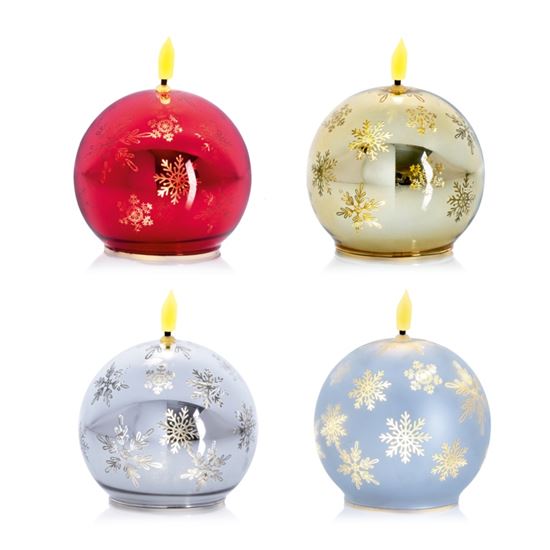 Premier-Battery-Operated-Lit-Glass-Sphere-Candle-Snowflakes