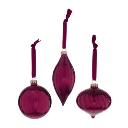 Premier-Plum-Ribbed-Glass-Ball-Drop-or-Onion-Bauble