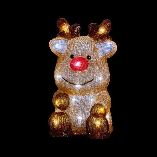 Premier-Battery-Operated-Lit-Antler-Reindeer-24-LEDs--Timer
