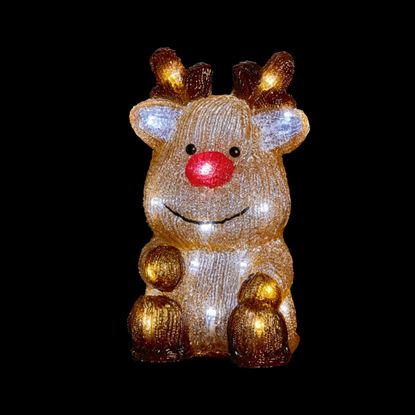 Premier-Battery-Operated-Lit-Antler-Reindeer-24-LEDs--Timer
