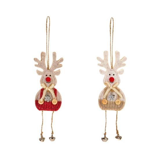 Premier-Felt--Wood-Reindeer-Hanging-Decoration