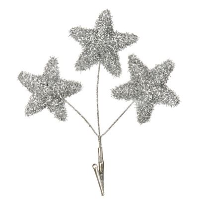 Premier-Silver-Tinsel-Trio-Of-Stars-Pick