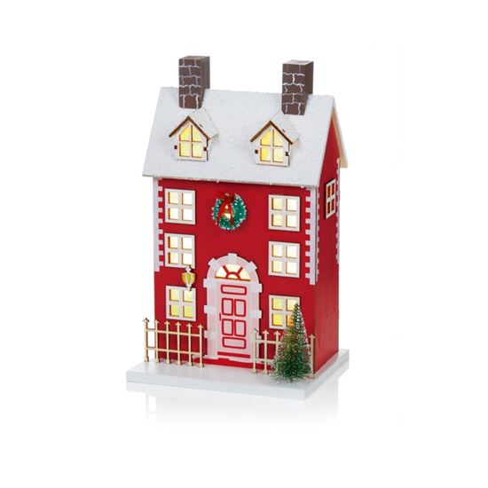 Premier-Battery-Operated-Lit-Red-House-With-Tree-Scene
