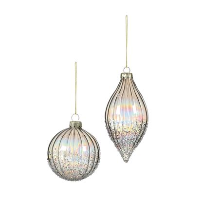 Premier-Silver-Textured-Swirl-Glass-Ball-Drop