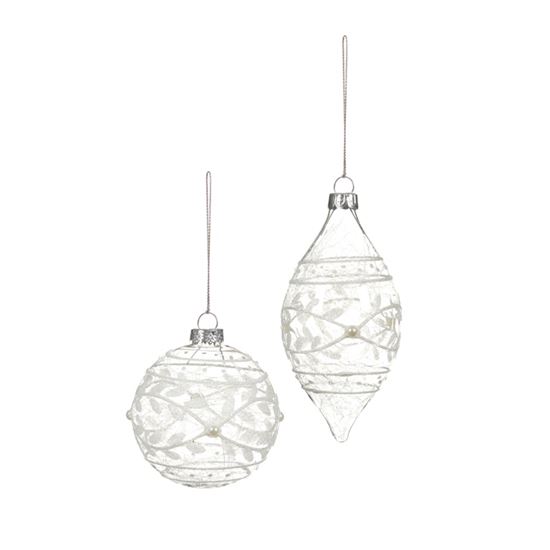 Premier-Clear--White-Leaf-Pattern-Glass-Ball-Drop