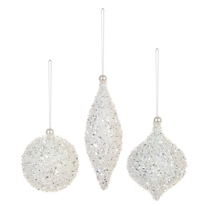 Premier-White--Silver-Tinsel-Sequin-Hanging-Decoration
