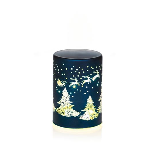 Premier-Lit-Battery-Operated-Glass-Midnight-Blue-With-Xmas-Scene