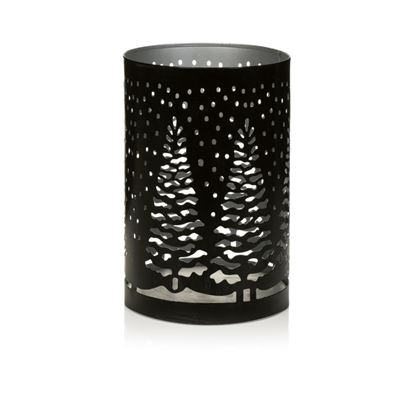 Premier-Black--Silver-Metal-Tree-Scene-Tea-Light-Holder