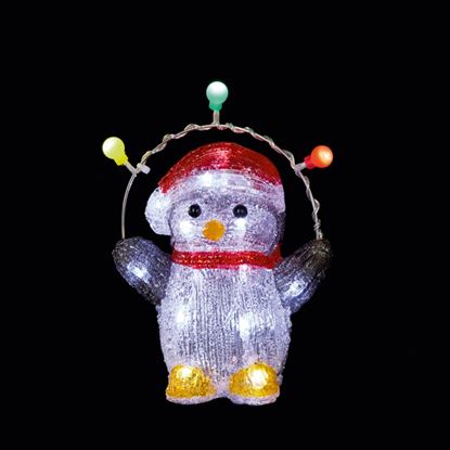 Premier-Battery-Operated-Acrylic-Penguin-With-20-LEDs