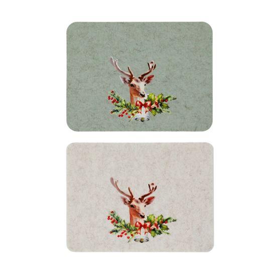 Premier-Felt-Reindeer-Placemat-Cream-or-Light-Green