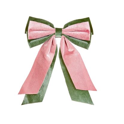 Premier-Sage-Green--Pink-Velour-Bow
