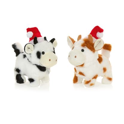 Premier-Walking-Cow-With-Sound--Santa-Hat