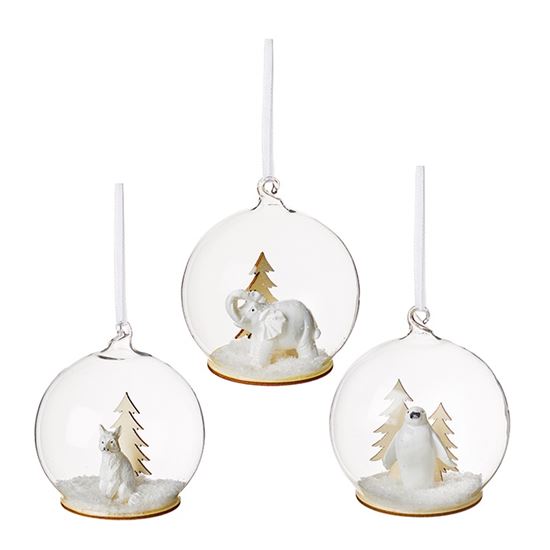 Premier-Glass-Elephant-Penguin-or-Wolf-Bauble