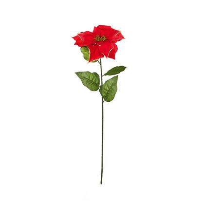 Premier-Red-Poinsettia-Stem-With-Gold-Trim