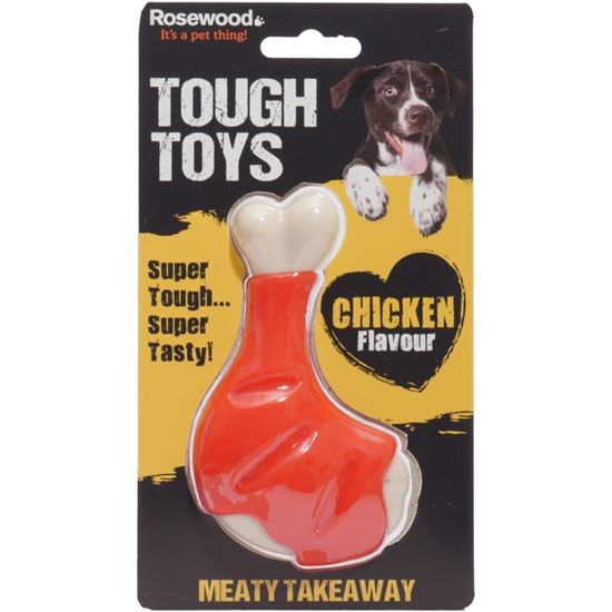 ROSEWOOD-Meaty-Chicken-Leg-Dog-Toy
