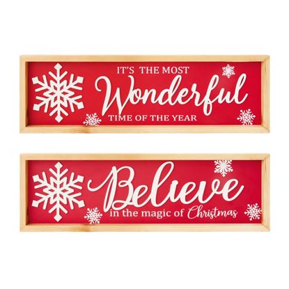 Premier-Christmas-Wood-Hanger-Believe-Wonderful