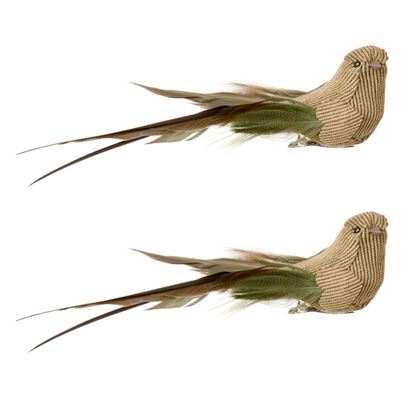 Premier-2-Piece-Dark-Green-Corduroy-Bird-On-Clip