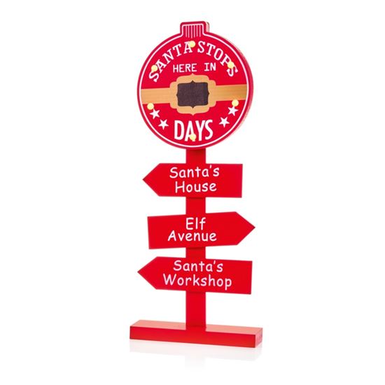 Premier-Lit-Battery-Operated-Countdown-Xmas-Sign-Post-Table-Top