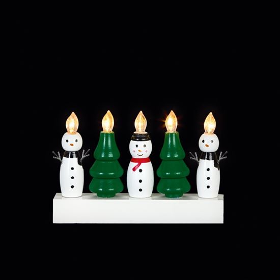 Premier-5-LED-Battery-Operated-Snowman--Trees-Candle-Bridge