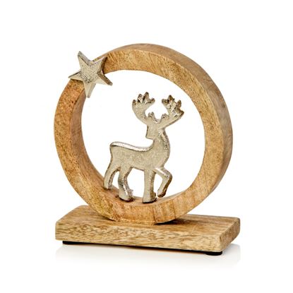 Premier-Wood-Reindeer-With-Star-Scene