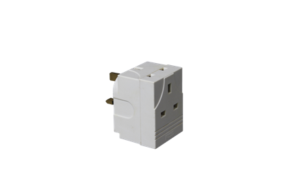 securlec-3-way-plug-in-adaptor-fused-white-13-amp