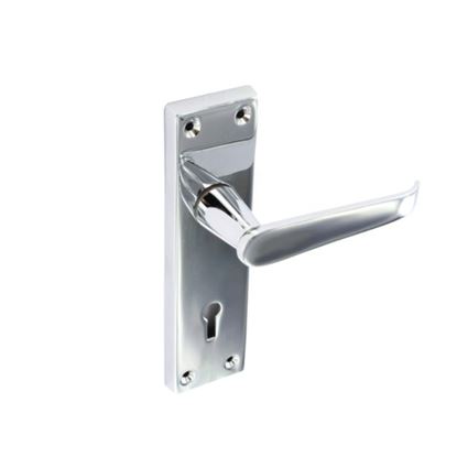 securit-chrome-flat-lock-handles-pair